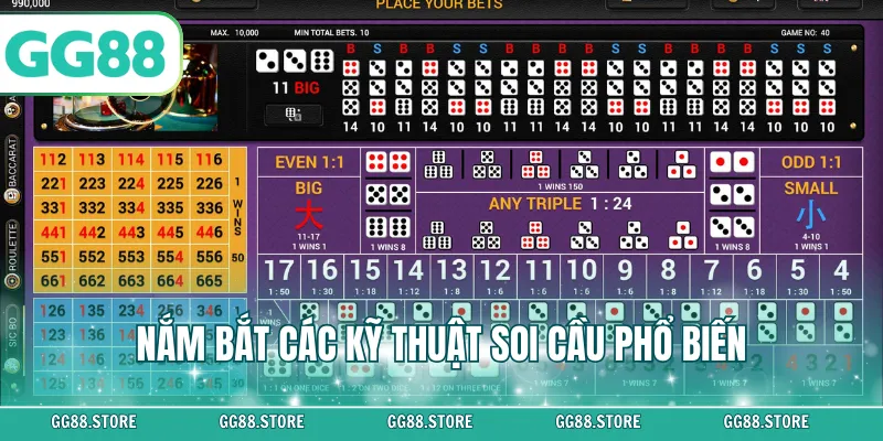 Nắm bắt các kỹ thuật soi cầu phổ biến