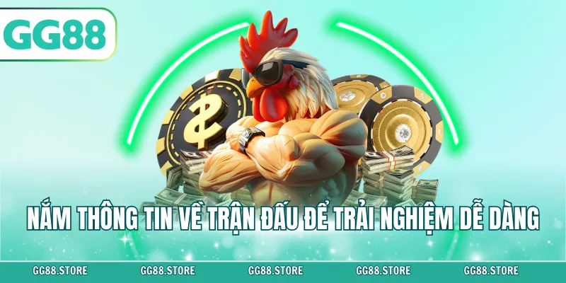 Nắm thông tin về trận đấu để trải nghiệm dễ dàng